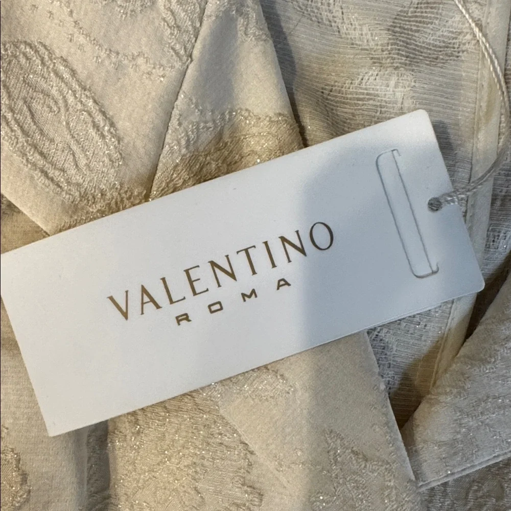 PRICE FIRM NWT Valentino Roma Beige Textured Blazer & Skirt Set Size 40|4 - Picture 6 of 13